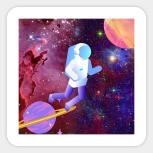 Astronaut exploring the universe. Sticker